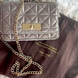 Kate Spade Metallic silver crossbody